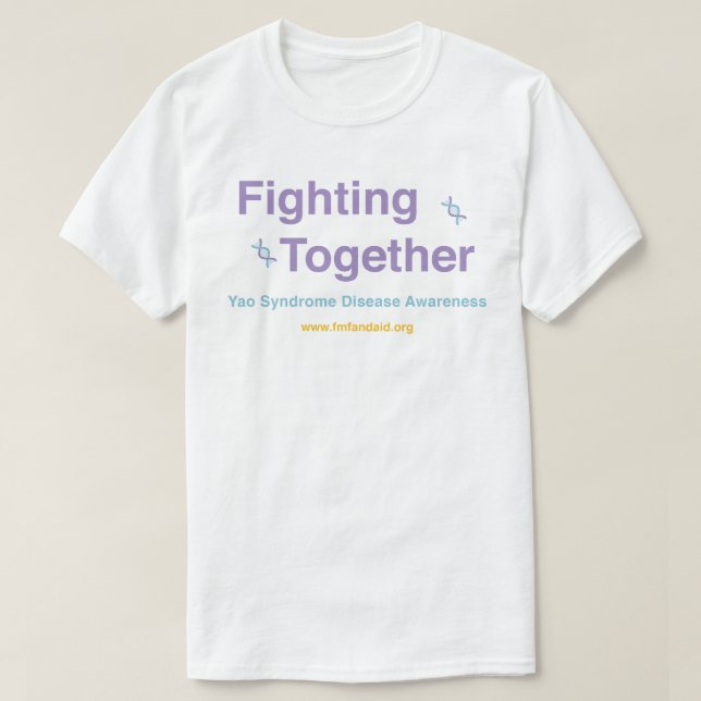 T-shirt Syndrome de l'YAO combattre ensemble (Design devant)