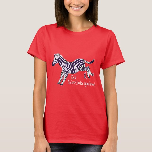 T-shirt Syndrome d'Ehlers-Danlos de fin avec le zèbre (Devant)