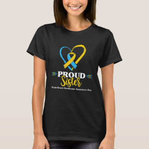 T-shirt Syndrome Fière À La Baisse Soeur Sensibilisation