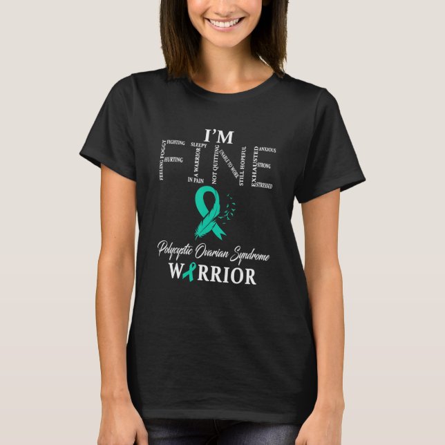 T-shirt Syndrome Ovarien Polykystique Pcos Guerrier Je vai (Devant)