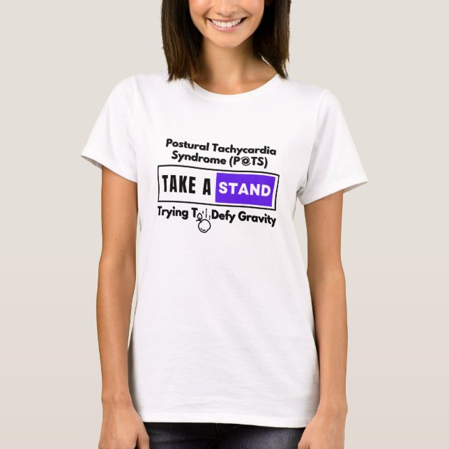 T-shirt Syndrome post-Tachycardie (POTS) Défier la gravité (Devant)