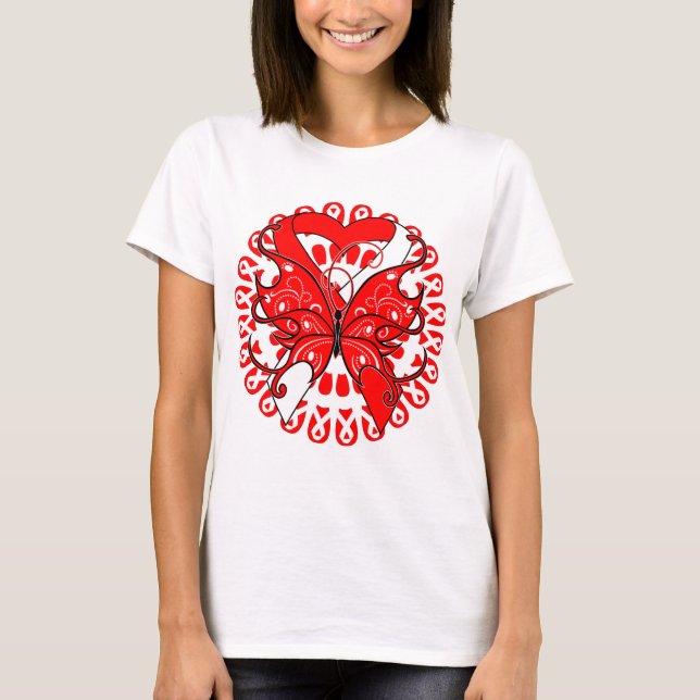T-shirt Syndromes myélodysplasiques Cercle papillon de Rib (Devant)