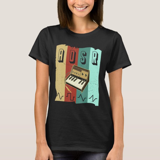 T-shirt Synthesizer Synth Keyboard Electronic Musicians Mo (Devant)