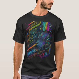 T-shirt Synthétiseur analogique musique électronique vie m