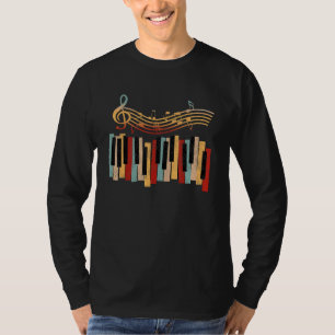 T-shirt Synthétiseur De Clavier Piano Et Clé Arbable