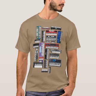 T-shirt Synthétiseur de musique analogique Techno DJ vinta
