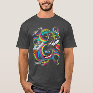 T-shirt Synthétiseur de producteur de musique de machine à