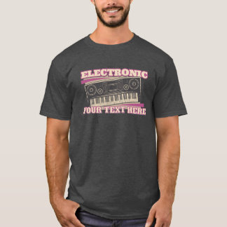 T-shirt synthétiseur électronique avec texte perso
