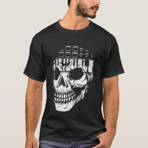 T-shirt Synthétiseur Modulaire Analogique Crâne Musique Sy