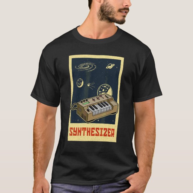 T-shirt Synthétiseur Synthétiseur Clavier Musiciens électr (Devant)