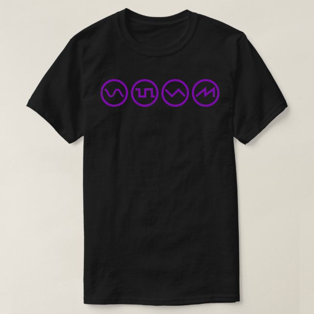 T-shirt Synthétiseur technique Waveform Synthétiseur analo (Design devant)