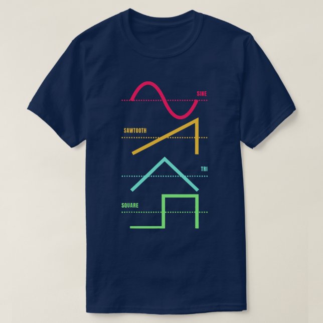 T-shirt Synthétiseur Techno Modulaire Synth Analog (Design devant)