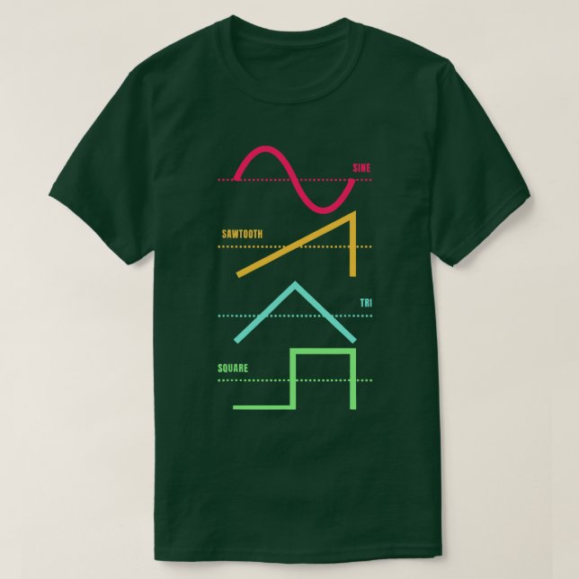 T-shirt Synthétiseur Techno Modulaire Synth Analog (Design devant)