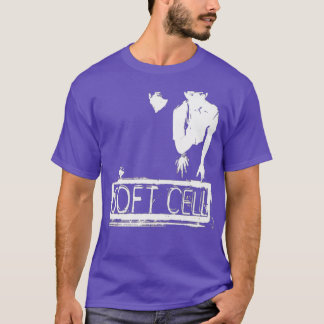 T-shirt Synthpop noir et blanc 80s cellule souple