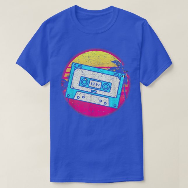 T-shirt Synthwave 80s Music Lover Retro Cassette Vaporwave (Design devant)