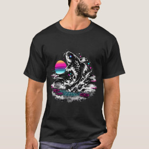 T-shirt Synthwave Sumi-e Koi Saut