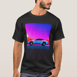 T-shirt Synthwave voiture outrun rétrowave futuresynth sci