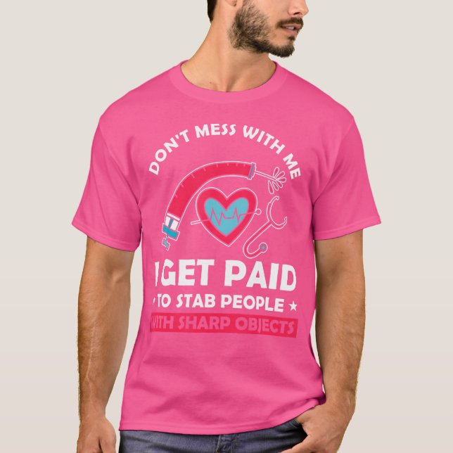 T-shirt Syringue phlébotomiste Phlébotomie Médecin Infirmi (Devant)