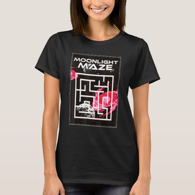 T-shirt Système de programmation de Maze clair de lune Bla (Devant)