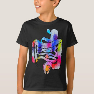 T-shirt Système digestif Aquarelle de voie gastro-intestin