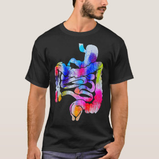 T-shirt Système digestif pour hommes Traits gastro-intesti