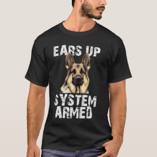 T-shirt Système d'oreilles de berger allemand armé
