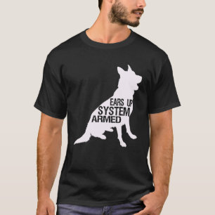 T-shirt système d'oreilles dressées armé Chien berger alle