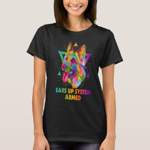T-shirt Système Ears Up Armé Humour Berger Allemand Shepa