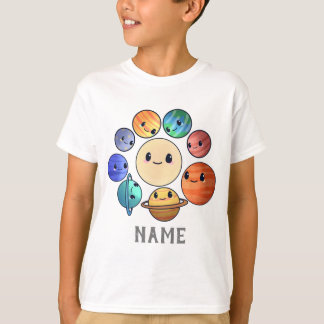 T-shirt Système Solaire 8 Planètes Garçons Enfants