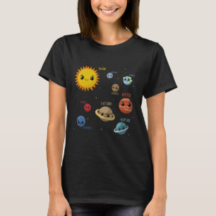 T-shirt Système solaire de Kawaii