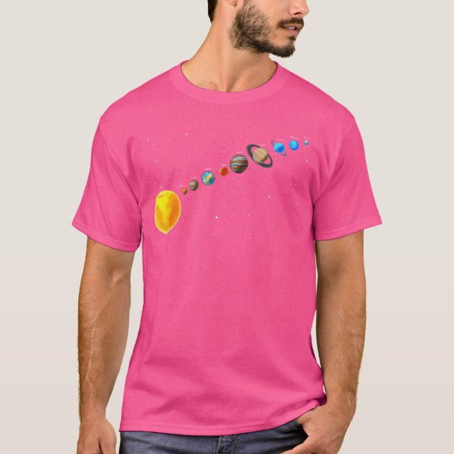 T-shirt Système Solaire Planétaire - Pour L'Astronomie Sci (Devant)