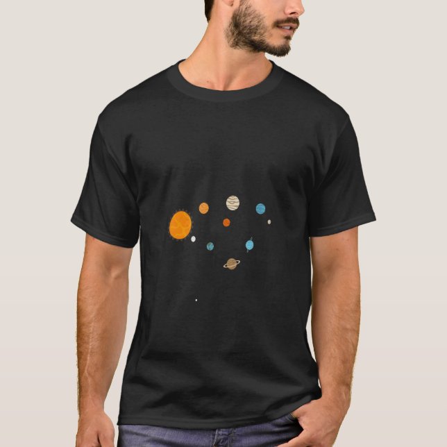T-shirt Système solaire Planètes Science Astronomie spatia (Devant)