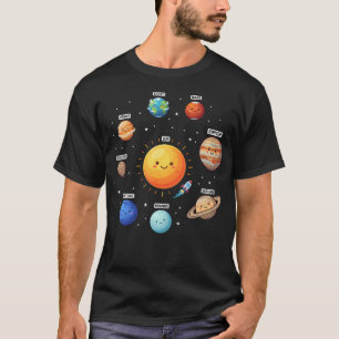 T-shirt Système Solaire Planètes Science de l'Espace Astro