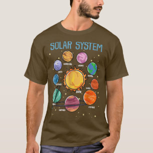 T-shirt Système solaire Planètes Science Space Boys Girls