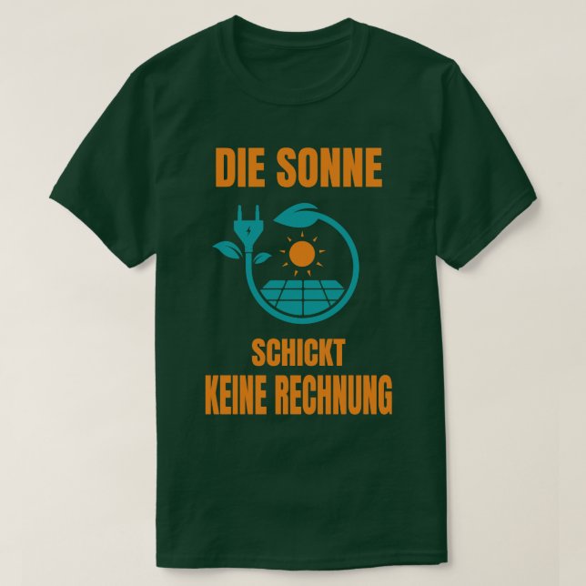 T-shirt Système solaire Sun No Bill Puissance solaire 2 (Design devant)