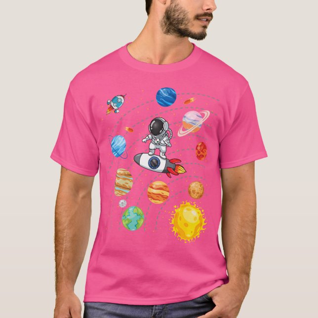 T-shirt Systèmes solaires Planètes Science Astronaut spati (Devant)