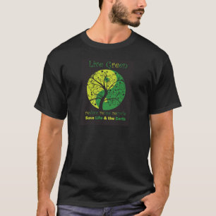T-shirt T1 ying de yang de noir de LiveGreen