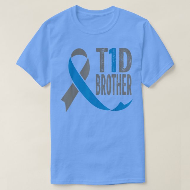 T-shirt T1D Brother, Drôle cadeau pour les hommes diabétiq (Design devant)