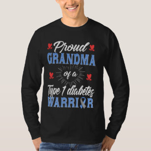 T-shirt T1d Fière Grand-mère Sensibilisation au diabète Ty