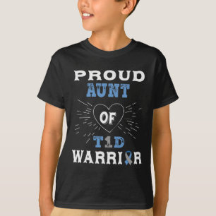 T-shirt T1D Fière Tante Diabète Sensibilisation Type 1 Ins