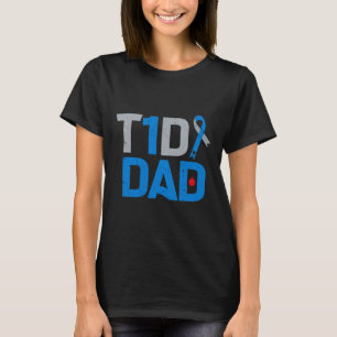 T-shirt T1d Papa Soutien de sensibilisation au diabète Lut