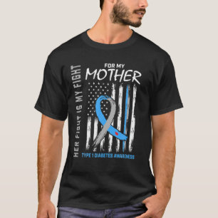 T-shirt T1D Sensibilisation Mère Mère Type Un Diabète Indi