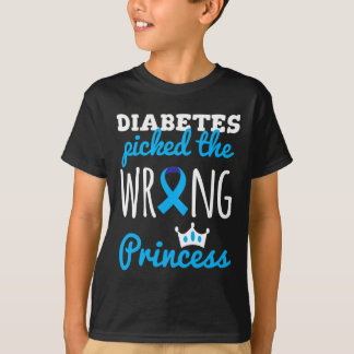 T-shirt T1D Sensibilisation Princesse Filles Diabétique Ru