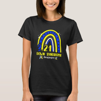 T-shirt T21 World Down Syndrome Day Awareness Rainbow Sock