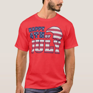 T-shirt T 4 juillet Mens Red