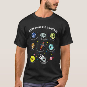 T-shirt T Awareness de l'autisme Univers neurodiverse ADHD