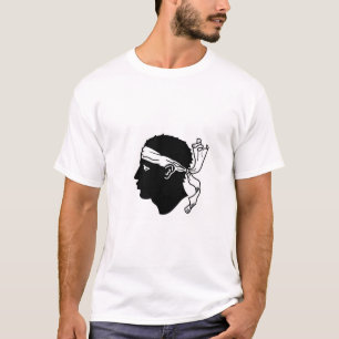T-shirt T Chemise avec Drapeau de Corse, France