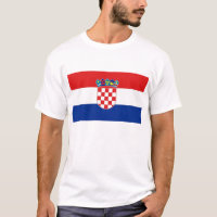 T Chemise avec Drapeau de Croatie