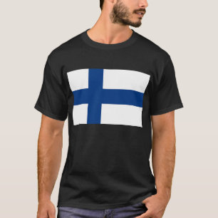 T-shirt T Chemise avec Drapeau de Finlande