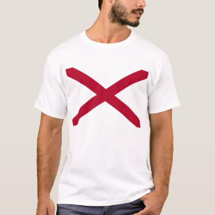 T-shirt T Chemise avec Drapeau de l'Alabama Etat USA